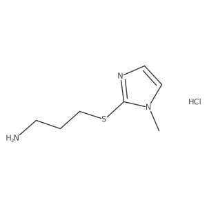 3-((1-methyl-1H-imidazol-2-yl)thio)propan-1-amine hydrochloride结构式