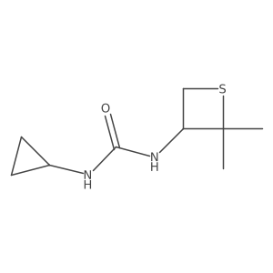 1-Cyclopropyl-3-(2,2-dimethylthietan-3-yl)urea结构式