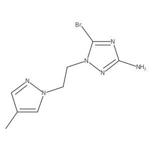 5-bromo-1-[2-(4-methyl-1H-pyrazol-1-yl)ethyl]-1H-1,2,4-triazol-3-amine Structure