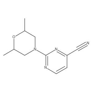 2-(2,6-Dimethylmorpholin-4-yl)pyrimidine-4-carbonitrile结构式