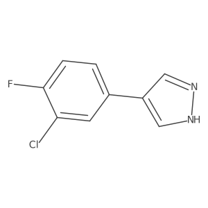 4-(3-chloro-4-fluorophenyl)-1H-pyrazole结构式