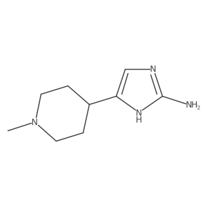 5-(1-methylpiperidin-4-yl)-1H-imidazol-2-amine结构式