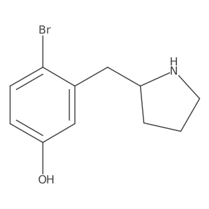 4-Bromo-3-[(pyrrolidin-2-yl)methyl]phenol结构式