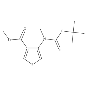 Methyl 4-((tert-butoxycarbonyl)(methyl)amino)thiophene-3-carboxylate结构式