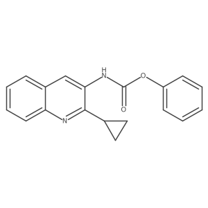 N-(2-cyclopropyl-3-quinolinyl)carbamic acid phenyl ester结构式