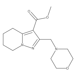 Methyl 2-(morpholin-4-ylmethyl)-4,5,6,7-tetrahydropyrazolo[1,5-a]pyridine-3-carboxylate结构式