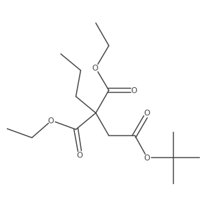 1,2,2-Pentanetricarboxylic acid, 1-(1,1-dimethylethyl) 2,2-diethyl ester结构式