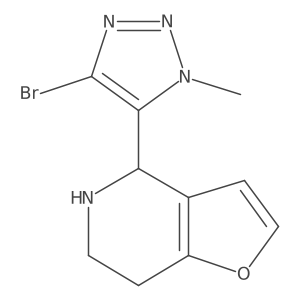 4-bromo-5-{4H,5H,6H,7H-furo[3,2-c]pyridin-4-yl}-1-methyl-1H-1,2,3-triazole结构式