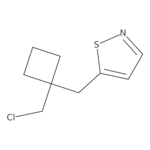 5-{[1-(Chloromethyl)cyclobutyl]methyl}-1,2-thiazole Structure