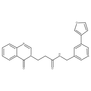 N-((5-(furan-3-yl)pyridin-3-yl)methyl)-3-(4-oxoquinazolin-3(4H)-yl)propanamide Structure