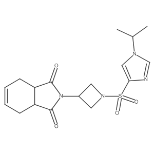 2-(1-((1-isopropyl-1H-imidazol-4-yl)sulfonyl)azetidin-3-yl)-3a,4,7,7a-tetrahydro-1H-isoindole-1,3(2H)-dione Structure