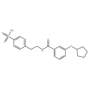 2-(cyclopentyloxy)-N-(4-sulfamoylphenethyl)isonicotinamide结构式