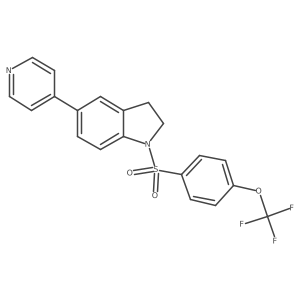 5-(Pyridin-4-yl)-1-((4-(trifluoromethoxy)phenyl)sulfonyl)indoline Structure