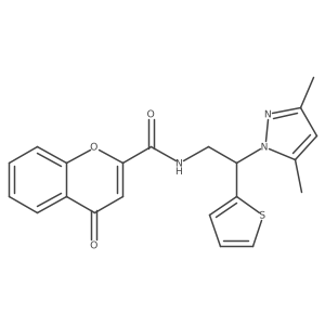 N-(2-(3,5-dimethyl-1H-pyrazol-1-yl)-2-(thiophen-2-yl)ethyl)-4-oxo-4H-chromene-2-carboxamide Structure