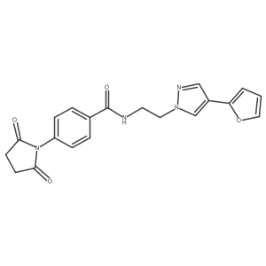 4-(2,5-dioxopyrrolidin-1-yl)-N-(2-(4-(furan-2-yl)-1H-pyrazol-1-yl)ethyl)benzamide Structure