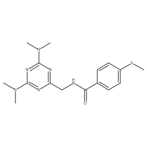 N-((4,6-bis(dimethylamino)-1,3,5-triazin-2-yl)methyl)-4-(methylthio)benzamide Structure