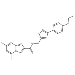 N-((3-(6-ethoxypyridin-3-yl)-1,2,4-oxadiazol-5-yl)methyl)-5,7-dimethyl-[1,2,4]triazolo[1,5-a]pyrimidine-2-carboxamide Structure