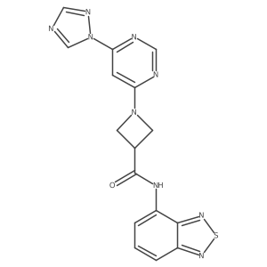 1-(6-(1H-1,2,4-triazol-1-yl)pyrimidin-4-yl)-N-(benzo[c][1,2,5]thiadiazol-4-yl)azetidine-3-carboxamide Structure