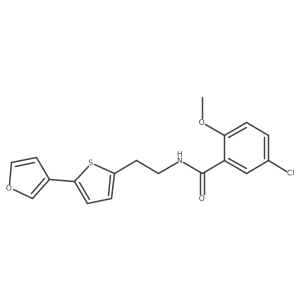 5-chloro-N-(2-(5-(furan-3-yl)thiophen-2-yl)ethyl)-2-methoxybenzamide结构式