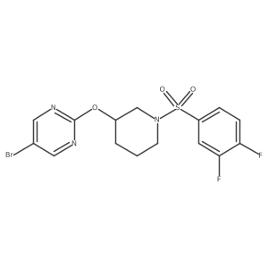 5-Bromo-2-((1-((3,4-difluorophenyl)sulfonyl)piperidin-3-yl)oxy)pyrimidine结构式