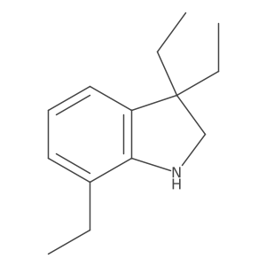 3,3,7-Triethyl-2,3-dihydro-1H-indole Structure