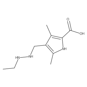 4-[(2-Ethylhydrazin-1-yl)methyl]-3,5-dimethyl-1H-pyrrole-2-carboxylic acid Structure