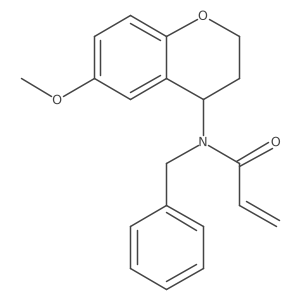 N-benzyl-N-(6-methoxy-3,4-dihydro-2H-1-benzopyran-4-yl)prop-2-enamide结构式