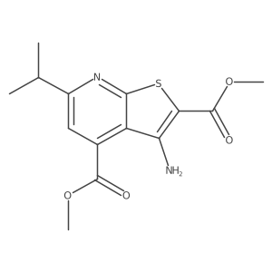 Dimethyl 3-amino-6-isopropylthieno[2,3-b]pyridine-2,4-dicarboxylate结构式