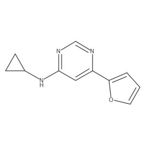 N-cyclopropyl-6-(furan-2-yl)pyrimidin-4-amine Structure