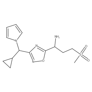 1-(3-(cyclopropyl(1H-pyrrol-1-yl)methyl)-1,2,4-oxadiazol-5-yl)-3-(methylsulfonyl)propan-1-amine结构式