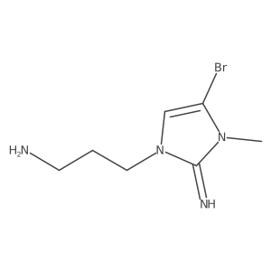 4-Bromo-2,3-dihydro-2-imino-3-methyl-1H-imidazole-1-propanamine结构式