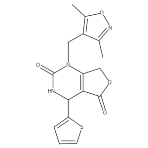 1-[(3,5-dimethylisoxazol-4-yl)methyl]-4-(2-thienyl)-4,7-dihydrofuro[3,4-d]pyrimidine-2,5(1H,3H)-dione Structure