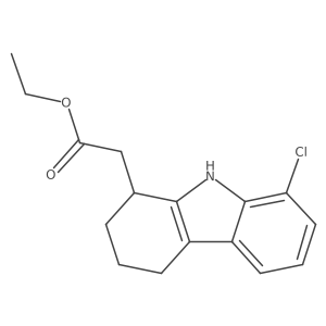 Ethyl 2-(8-chloro-2,3,4,9-tetrahydro-1H-carbazol-1-yl)acetate结构式