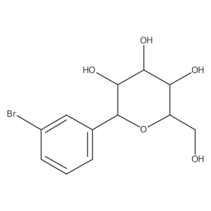 2-(3-Bromophenyl)-6-(hydroxymethyl)oxane-3,4,5-triol结构式