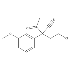 2-(2-Chloroethyl)-2-(3-methoxyphenyl)-3-oxobutanenitrile结构式