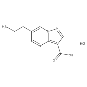 6-(2-Aminoethyl)pyrazolo[1,5-a]pyrimidine-3-carboxylic acid hydrochloride Structure