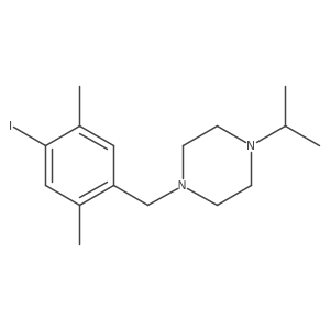 1-[(4-Iodo-2,5-dimethylphenyl)methyl]-4-(propan-2-yl)piperazine结构式