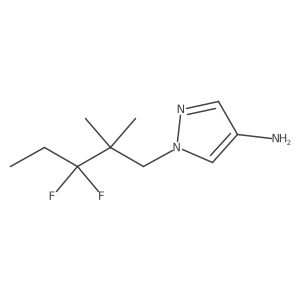 1-(3,3-difluoro-2,2-dimethylpentyl)-1H-pyrazol-4-amine结构式