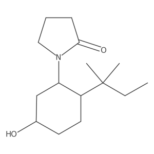 1-[5-Hydroxy-2-(2-methylbutan-2-yl)cyclohexyl]pyrrolidin-2-one结构式