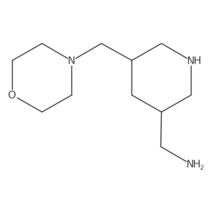 {5-[(Morpholin-4-yl)methyl]piperidin-3-yl}methanamine结构式