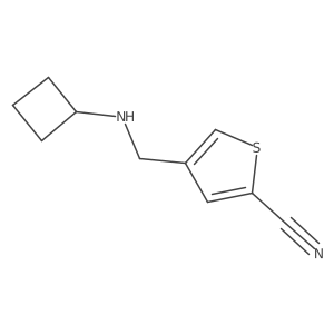 4-[(Cyclobutylamino)methyl]thiophene-2-carbonitrile Structure