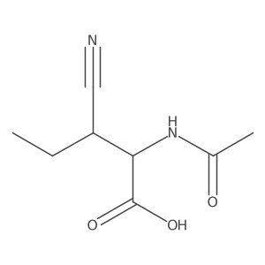 3-Cyano-2-acetamidopentanoic acid Structure