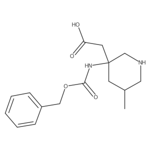 2-(3-{[(Benzyloxy)carbonyl]amino}-5-methylpiperidin-3-yl)acetic acid Structure