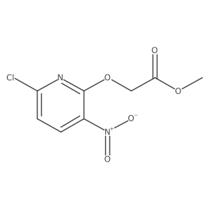 6-Chloro-2-(methoxycarbonyl)methoxy-3-nitropyridine Structure