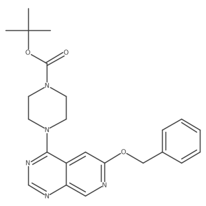 Tert-butyl 4-(6-(benzyloxy)pyrido[3,4-d]pyrimidin-4-yl)piperazine-1-carboxylate结构式