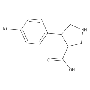 4-(5-Bromopyridin-2-yl)pyrrolidine-3-carboxylic acid结构式