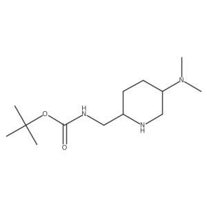 tert-butyl N-{[5-(dimethylamino)piperidin-2-yl]methyl}carbamate结构式