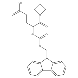 5-(azetidin-1-yl)-4-({[(9H-fluoren-9-yl)methoxy]carbonyl}amino)-5-oxopentanoic acid Structure