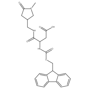 3-({[(9H-fluoren-9-yl)methoxy]carbonyl}amino)-3-{[(1-methyl-5-oxopyrrolidin-3-yl)methyl]carbamoyl}propanoic acid结构式