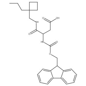 3-({[(9H-fluoren-9-yl)methoxy]carbonyl}amino)-3-{[(1-propylcyclobutyl)methyl]carbamoyl}propanoic acid Structure